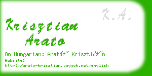 krisztian arato business card